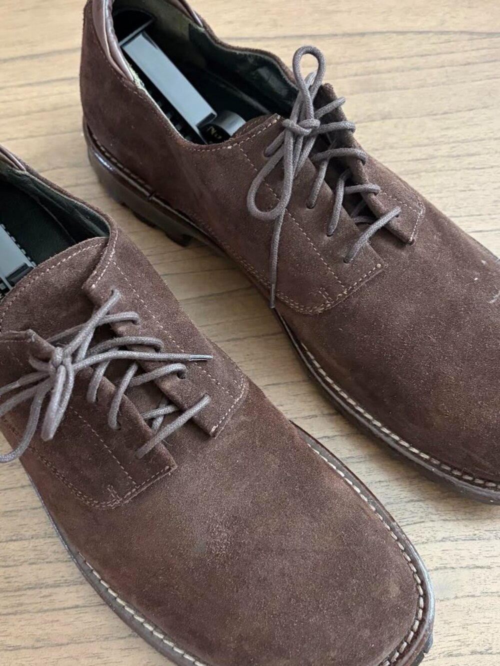 Donald J Pliner Men's Italian Dark Brown Suade Shoes S 12
